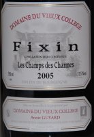 Domaine du Vieux Collège - Les Champs des Charmes 2020 (Fixin - red)