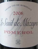 Le Seuil de Mazeyres 2014 (Pomerol - rouge)