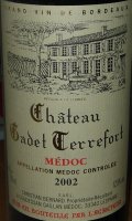 Château Gadet Terrefort 2020 (Médoc - red)