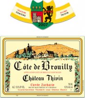 Château Thivin - Cuvée Zaccharie 2015 (Côte de Brouilly - red)