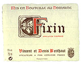 Domaine Berthaut 2016 (Fixin - rouge)