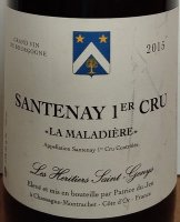 Les Héritiers Saint Genys - Santenay 1er Cru - La Maladière 2015 (Santenay - red)