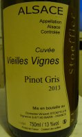 Domaine Vincent Stoeffler - Vieilles Vignes 2022 (Alsace Pinot Gris - blanc)
