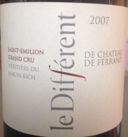 Le Différent de Château Ferrand 2012 (Saint Emilion Grand Cru - rouge)