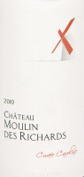 Château Moulin des Richards - cuvée Caroline 2013 (Côtes de Bourg - red)