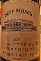 Sepp Moser - Ried Breiter Rain 1e Lage Grüner Veltliner Kremstal Reserve 2021 (Kremstal - blanc)