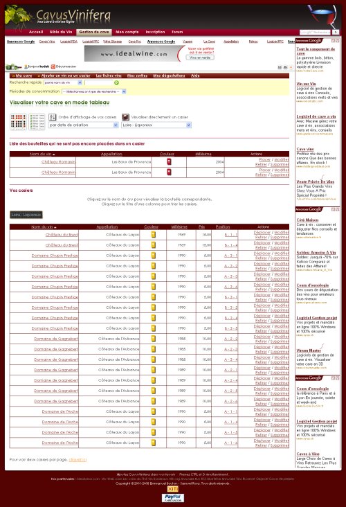 logiciel de gestion de cave à vin