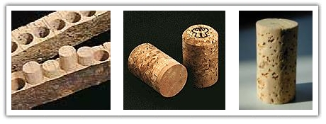 Different types of cork