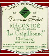 Domaine Fichet, Chardonnay La Crépillionne