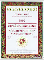 Domaine Freyburger - Vendanges Tardives - Cuvée Charline