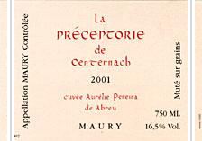 La Préceptorie de Centernach - Cuvée Aurélie Pereira de Abreu