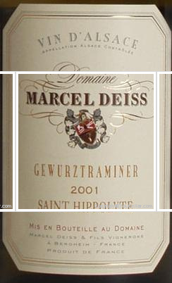 Domaine Marcel Deiss Gewurztraminer Saint Hippolyte