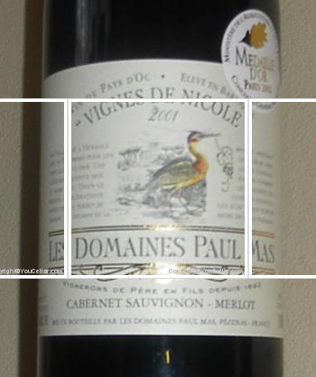 Les Domaines Paul Mas - Vignes de Nicole - Cabernet Sauvignon et Merlot