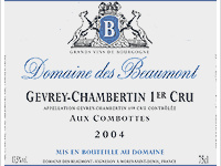 Domaine des Beaumont - 1er Cru Aux Combottes