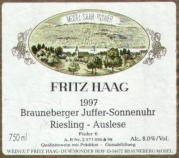 Fritz Haag - Brauneberger Juffer Sonnenuhr Riesling Auslese