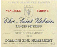 Domaine Zind-Humbrecht - Grand Cru Rangen de Thann Clos Saint Urbain Vendange Tardive