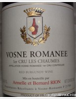 Armelle et Bernard Rion - 1er Cru Les Chaumes