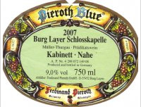 Pieroth Blue - Burg Layer Schlosskapelle