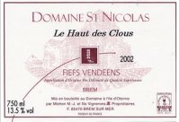 Domaine Saint Nicolas - Cuvée Le Haut des Clous