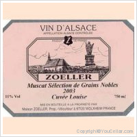 Maison Zoeller Muscat Sélection de Grains Nobles Cuvée Louise