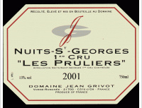 Domaine Jean Grivot - 1er Cru Les Pruliers