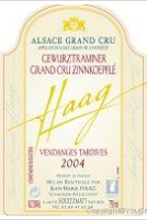 Domaine Jean-Marie Haag - Grand Cru Zinnkoepfle - Vendange Tardive