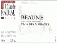 Jean-Claude Rateau - Clos des Mariages