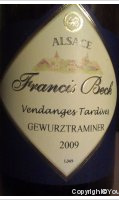 Francis Beck, Gewurztraminer Vendanges Tardives