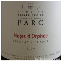 Domaine Sainte-Cécile du Parc - Notes d'Orphée